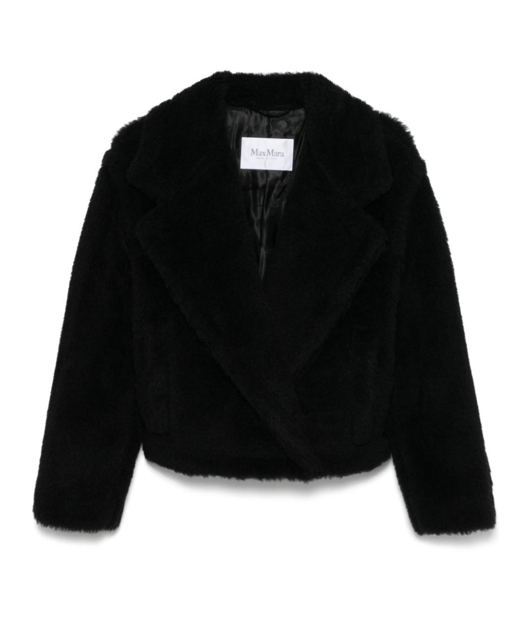 MAX MARA Черная шерстяная дубленка, фото 1