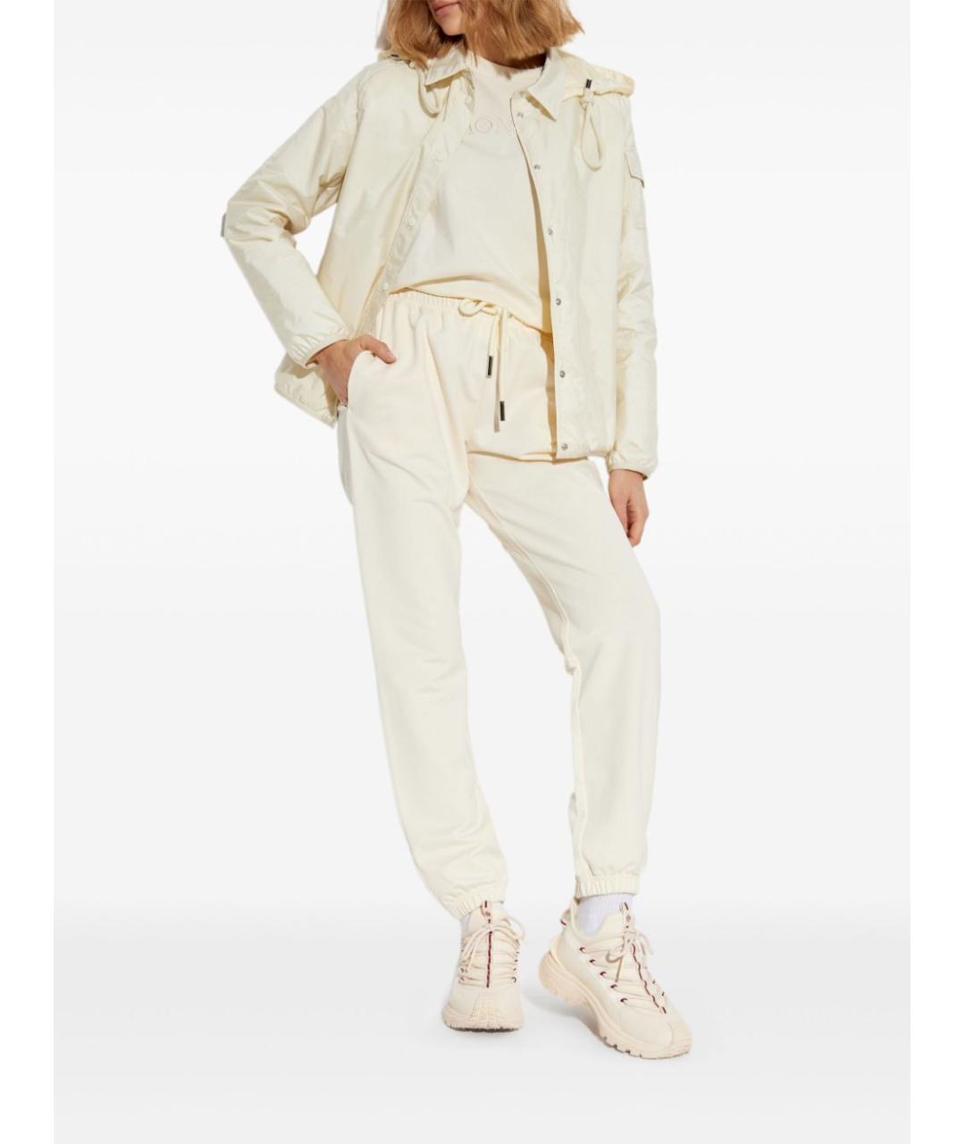MONCLER Бежевая полиамидовая куртка, фото 5