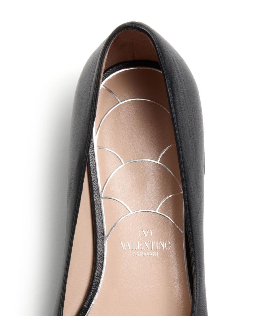 VALENTINO Черные кожаные балетки, фото 7