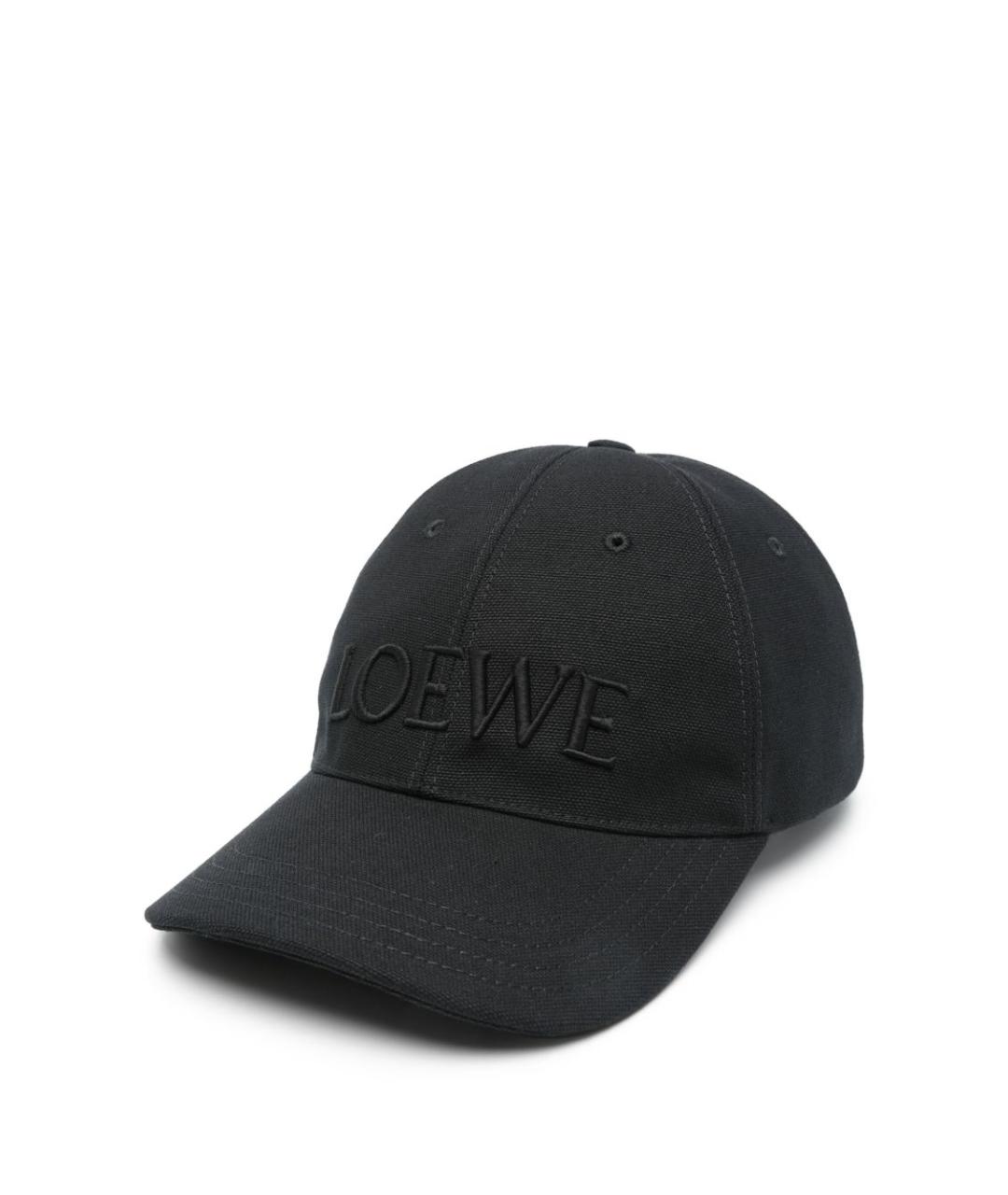 LOEWE Черная хлопковая кепка/бейсболка, фото 1