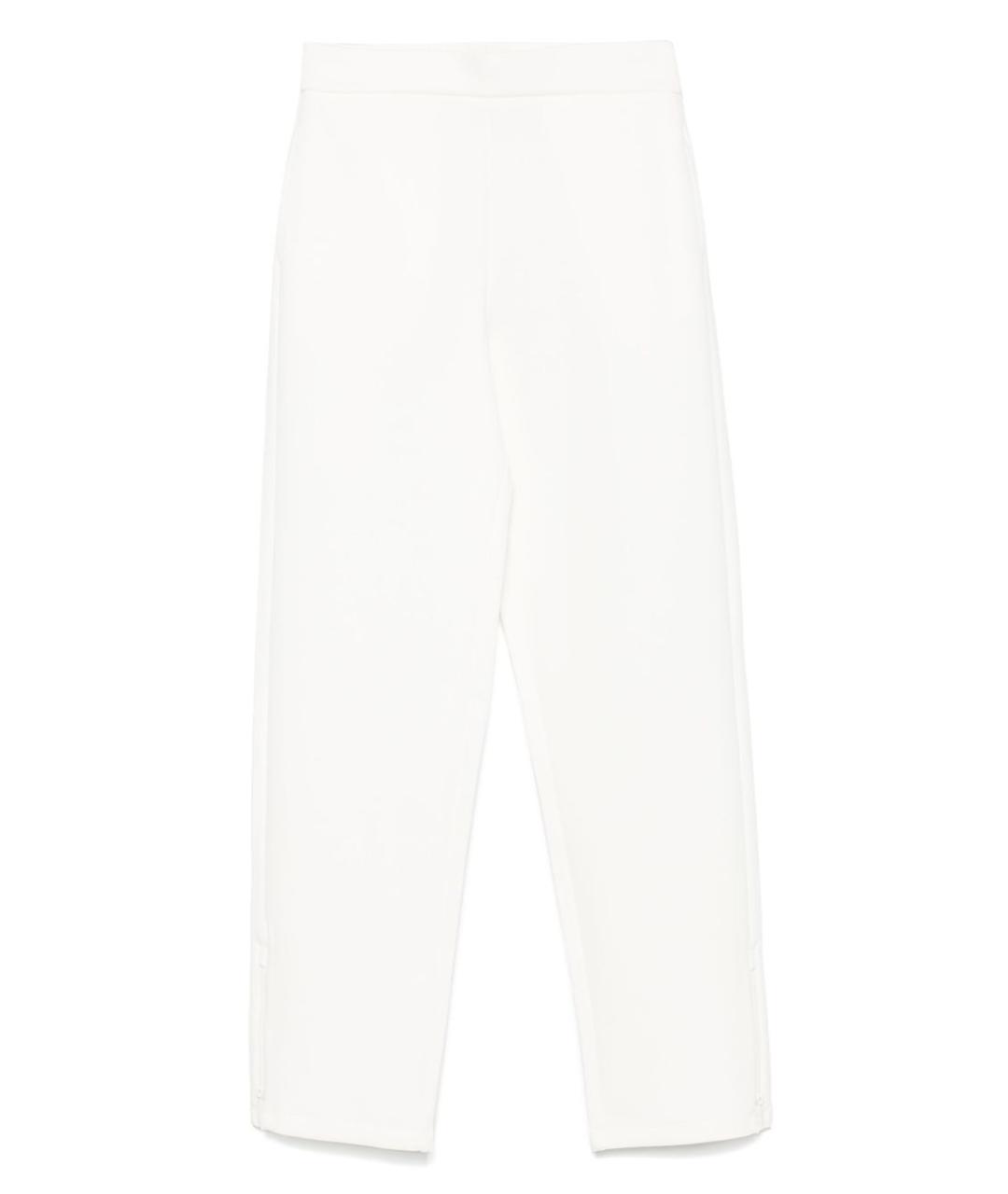 EMPORIO ARMANI Белые полиэстеровые прямые брюки, фото 1