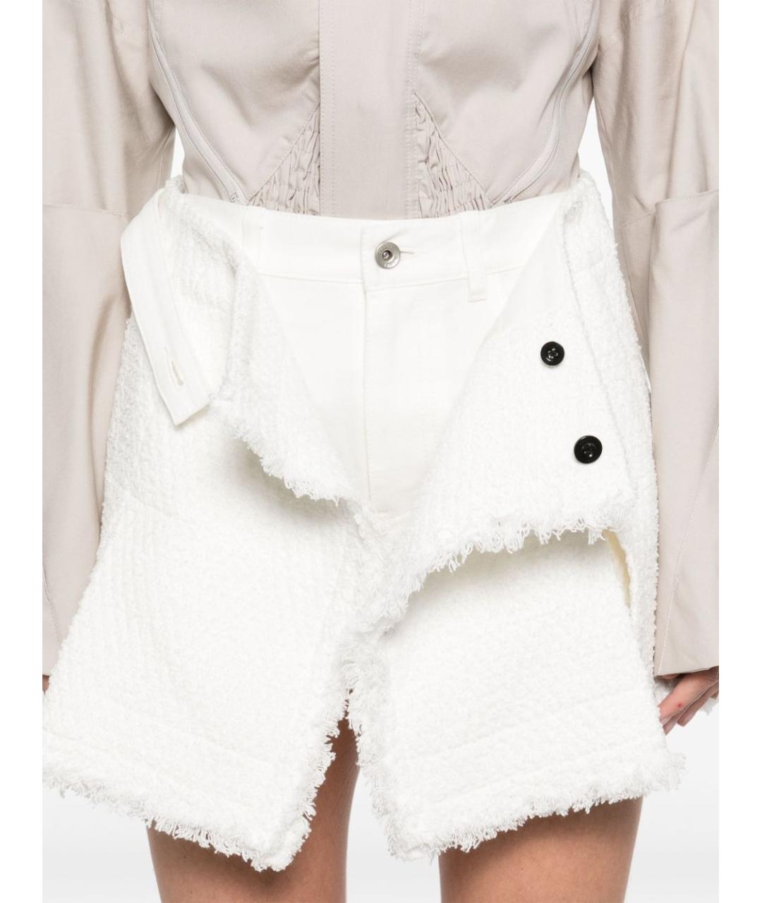 SACAI Белые хлопковые шорты, фото 3