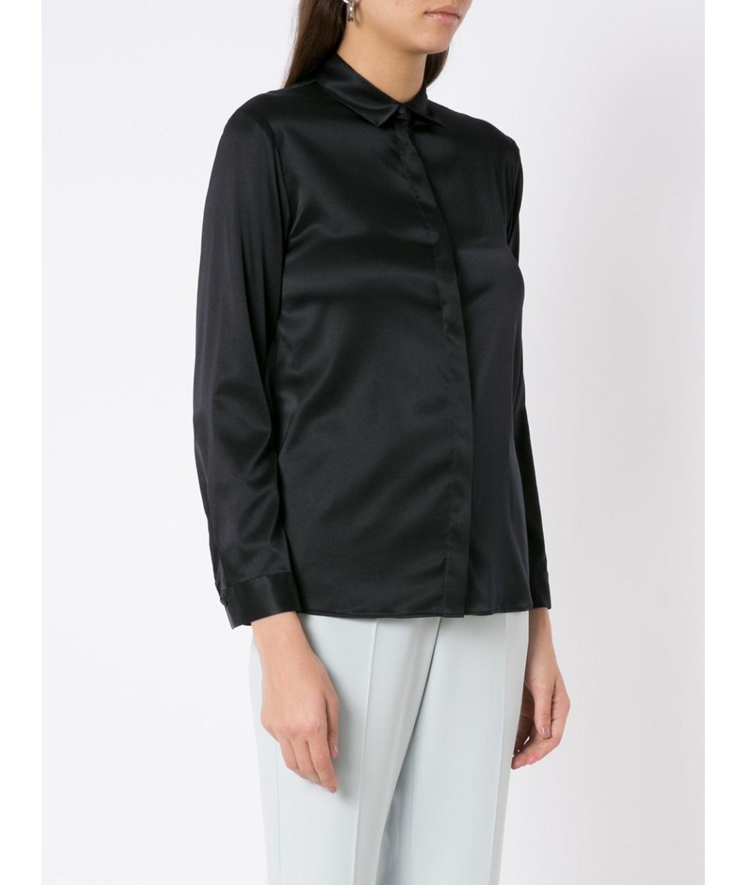 EMPORIO ARMANI Черная шелковая рубашка, фото 4
