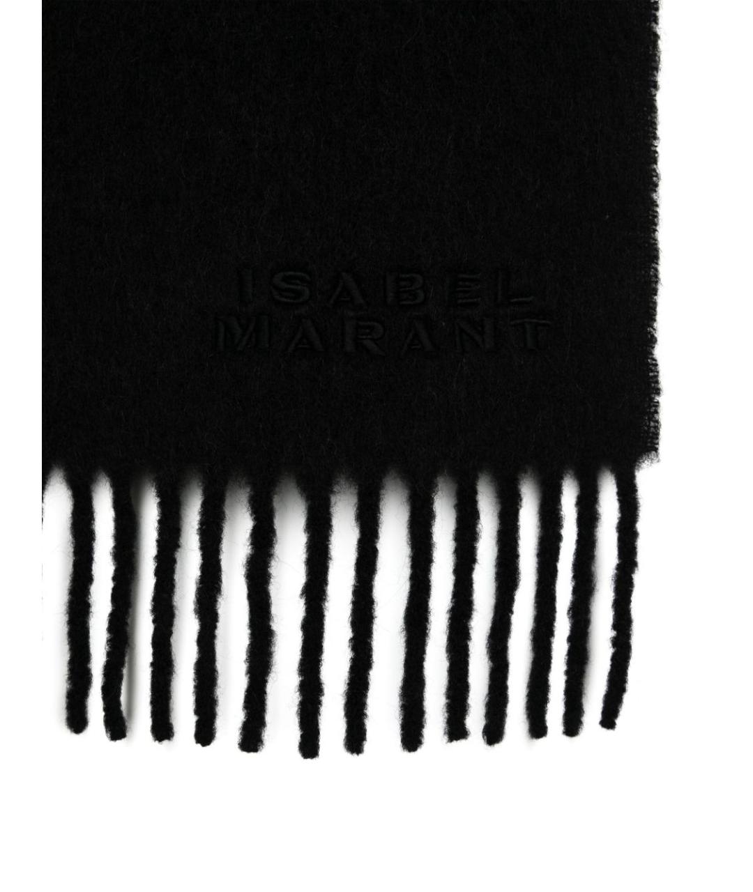 ISABEL MARANT Черный шерстяной шарф, фото 2