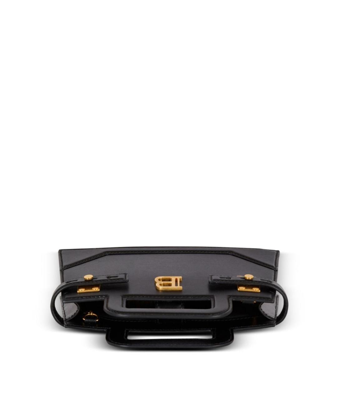 BALMAIN Черная кожаная сумка тоут, фото 2