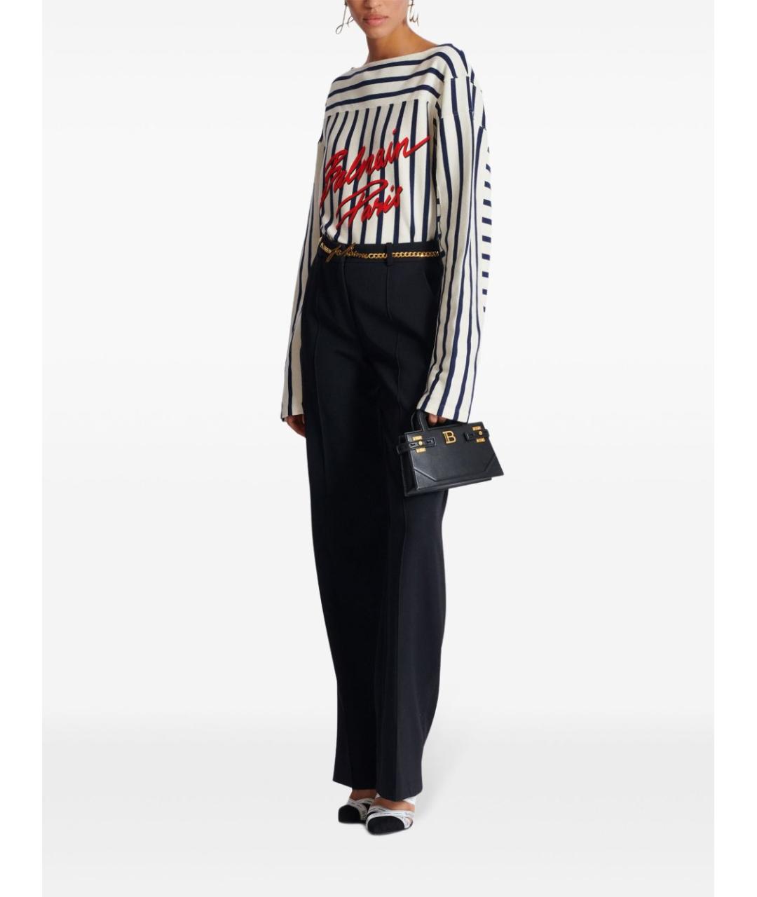 BALMAIN Черная кожаная сумка тоут, фото 3