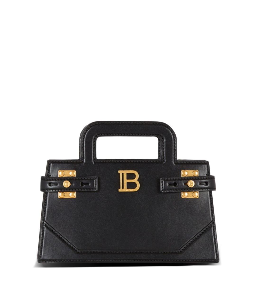 BALMAIN Черная кожаная сумка тоут, фото 1