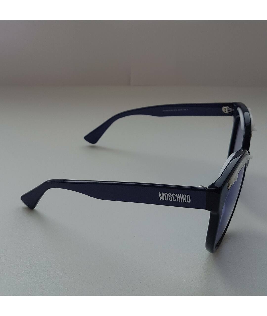 MOSCHINO Синие пластиковые солнцезащитные очки, фото 2
