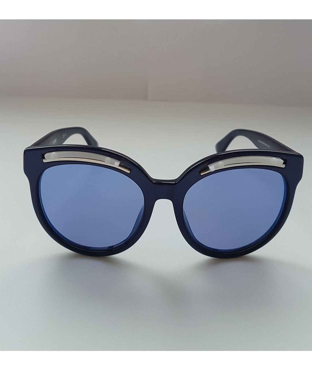 MOSCHINO Синие пластиковые солнцезащитные очки, фото 7