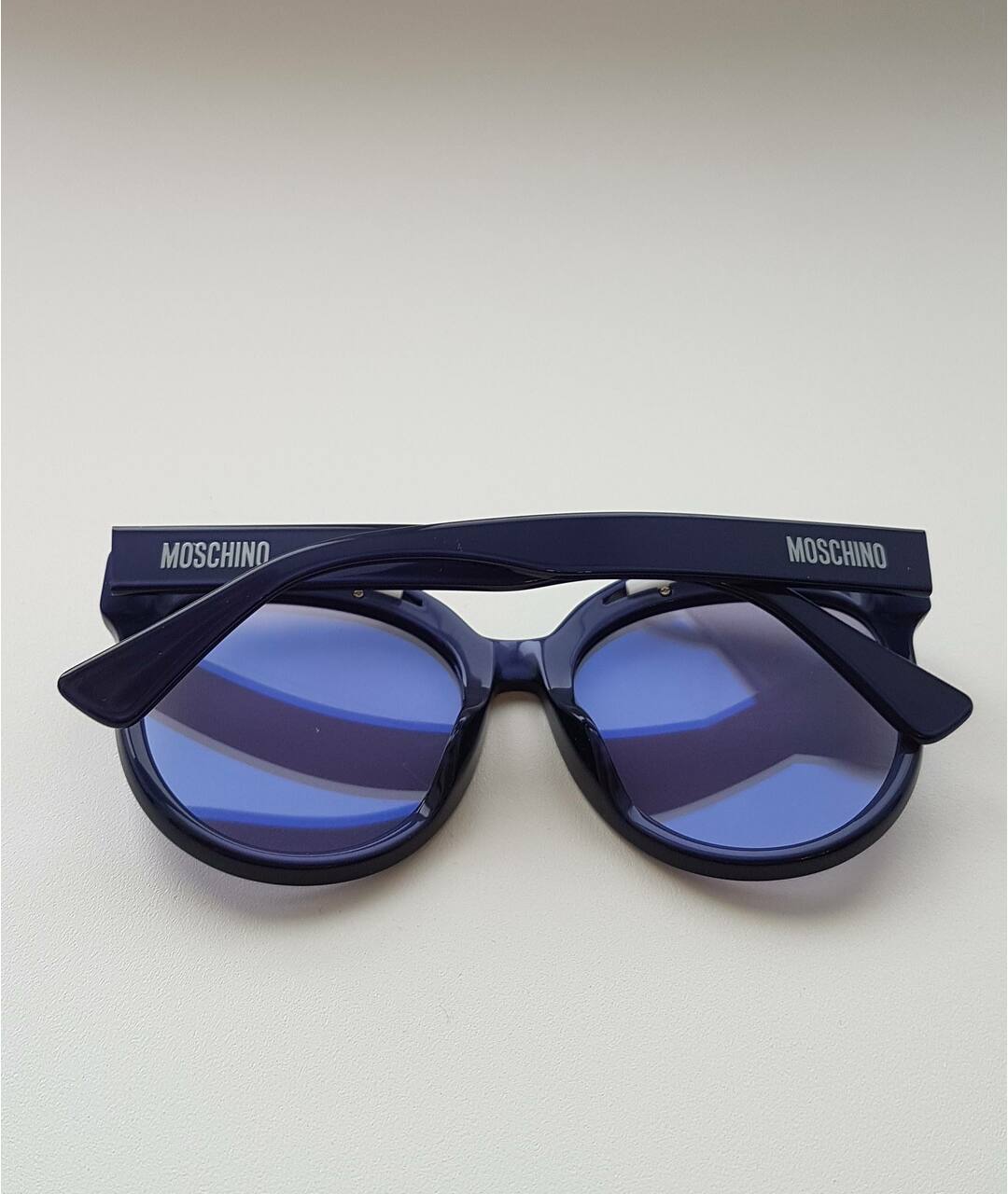 MOSCHINO Синие пластиковые солнцезащитные очки, фото 5