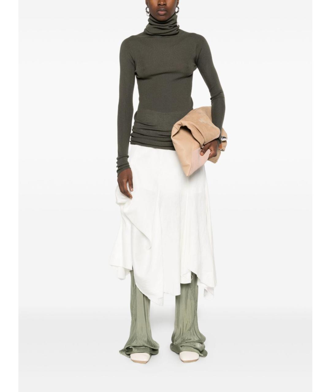 RICK OWENS Зеленая шерстяная водолазка, фото 2