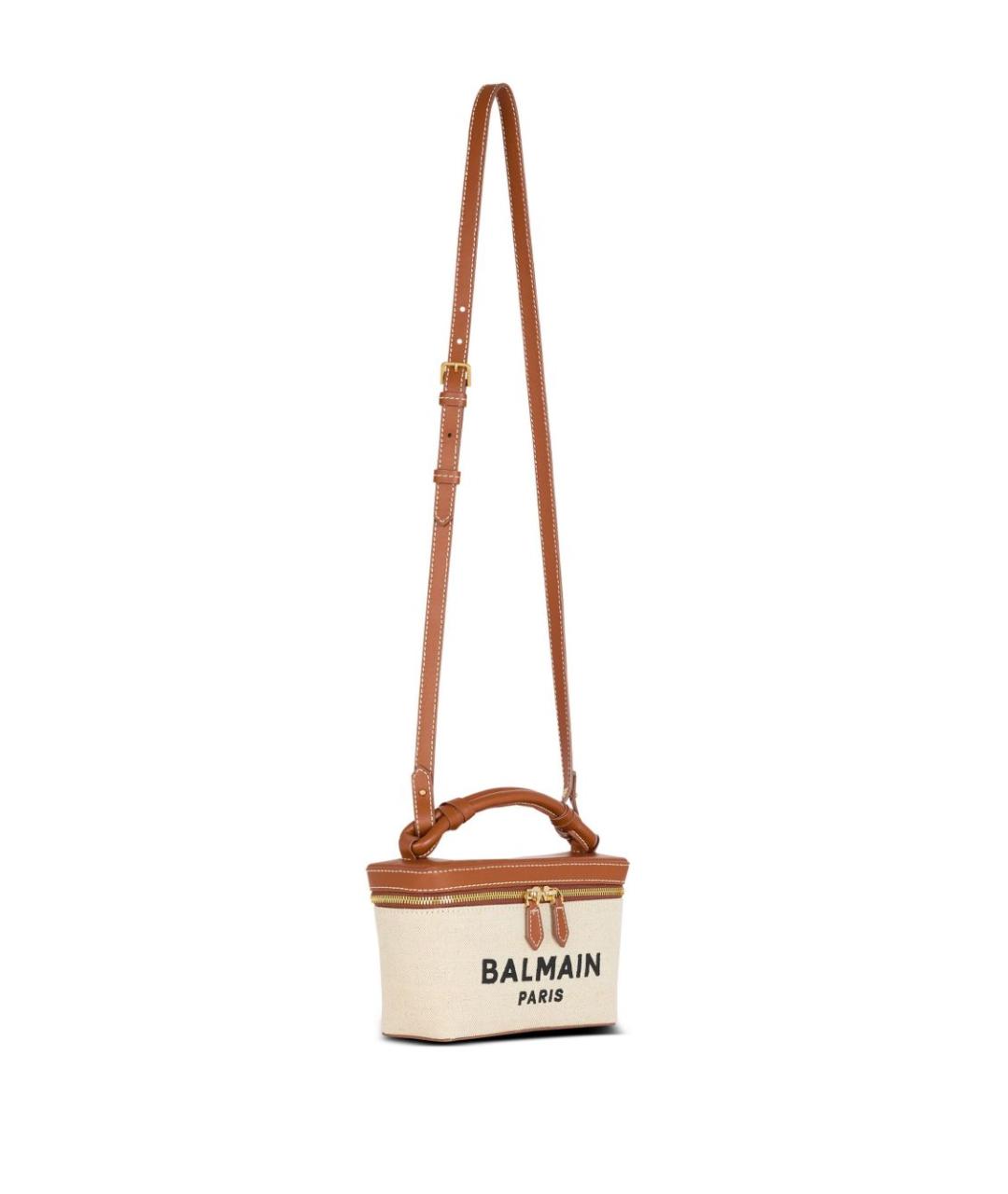 BALMAIN Бежевая жаккардовая сумка тоут, фото 3