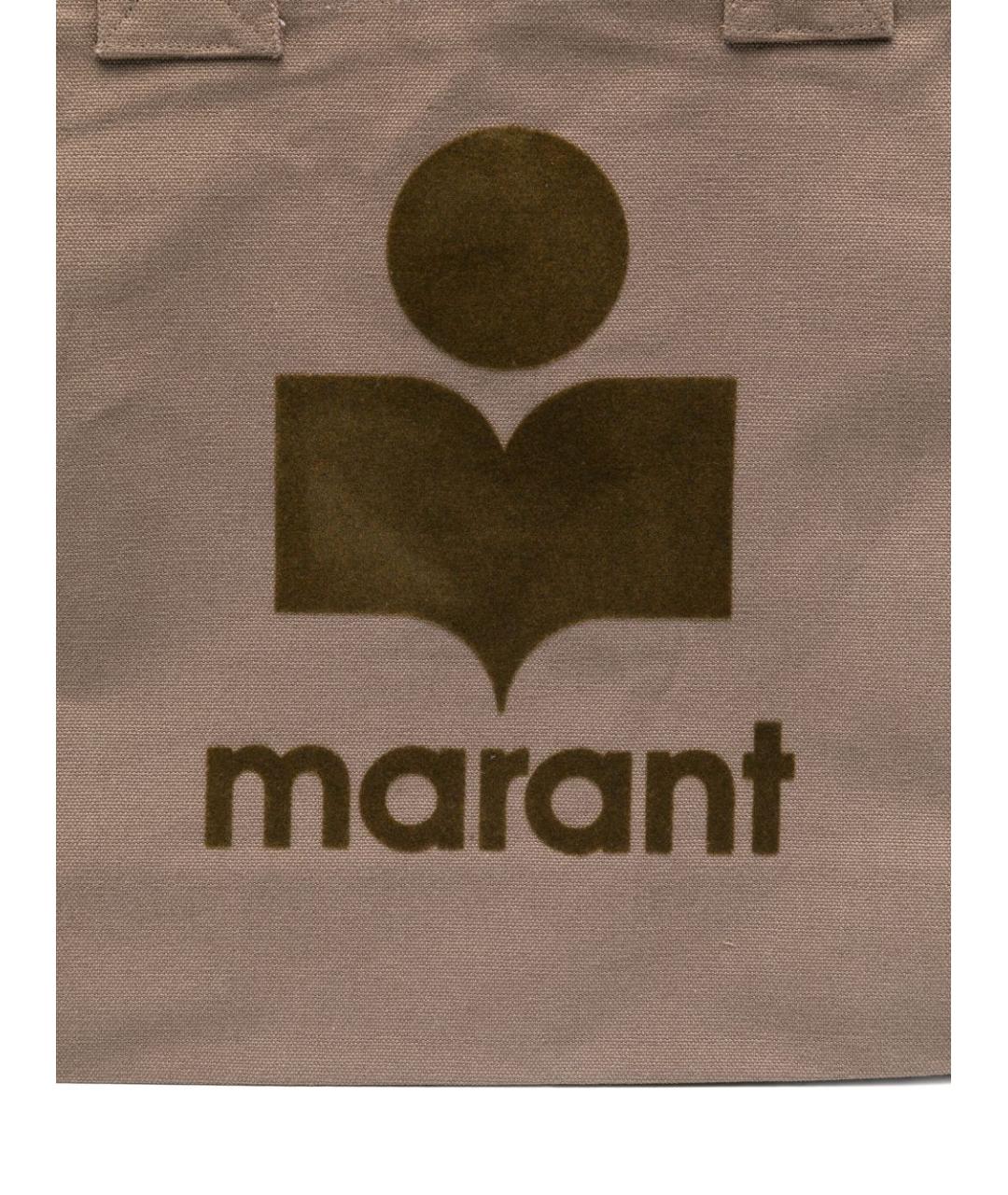 ISABEL MARANT Хаки хлопковая сумка тоут, фото 2