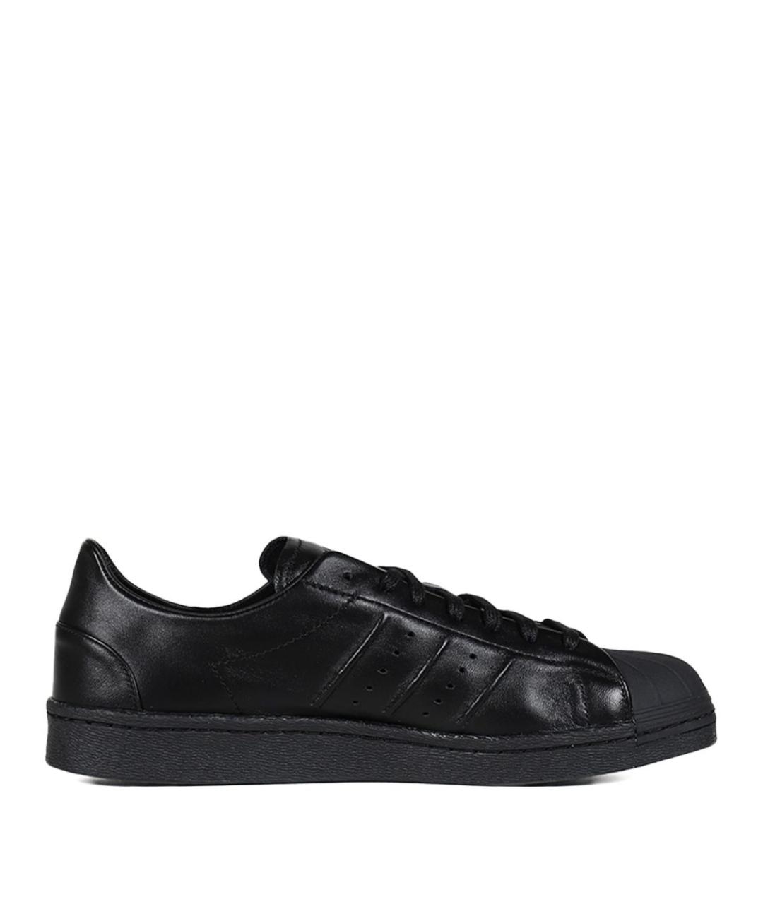 Y-3 Черные кожаные низкие кроссовки / кеды, фото 1