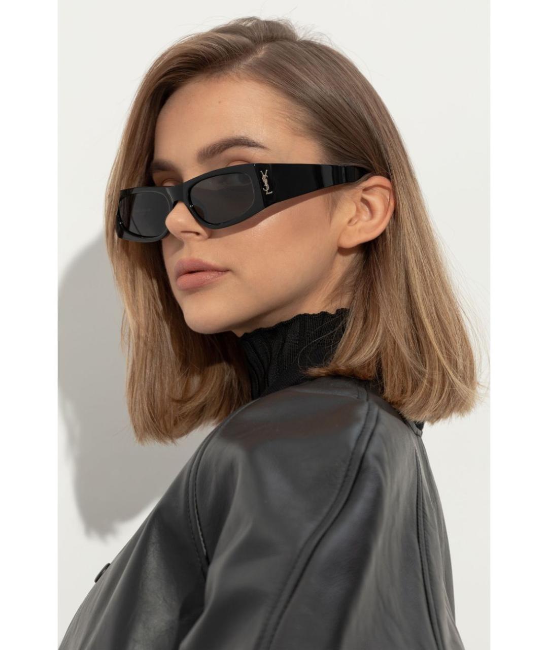 SAINT LAURENT Черные солнцезащитные очки, фото 2
