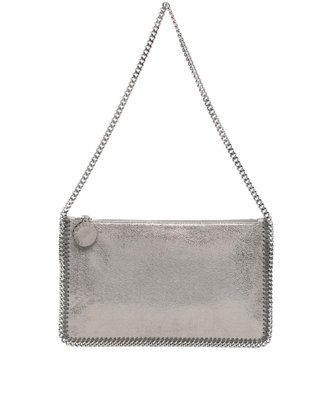 STELLA MCCARTNEY Серебряная синтетическая сумка с короткими ручками, фото 1