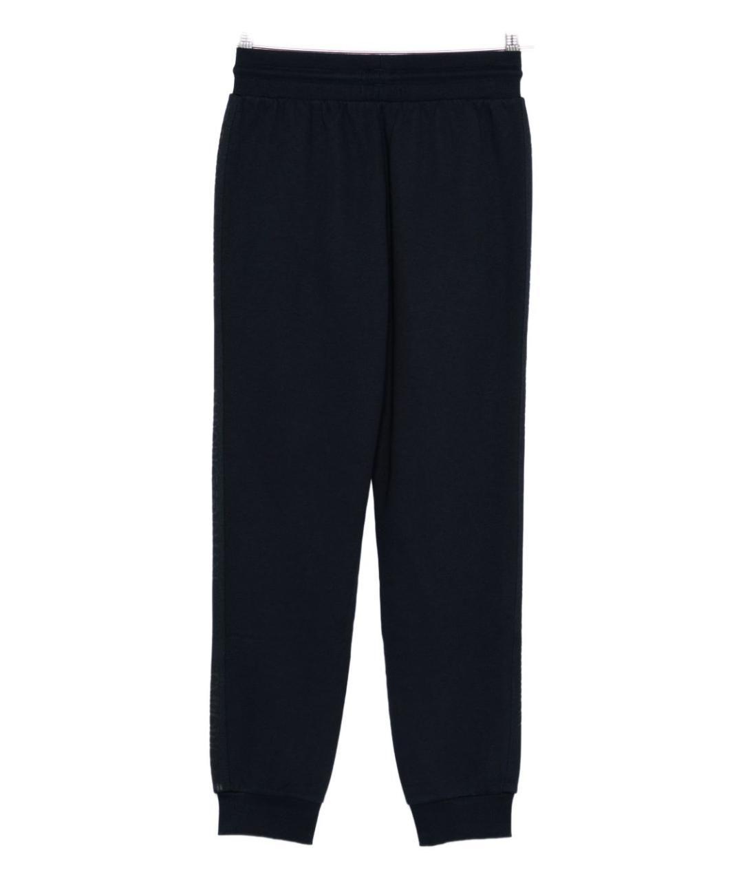 EMPORIO ARMANI Темно-синие хлопковые повседневные брюки, фото 2