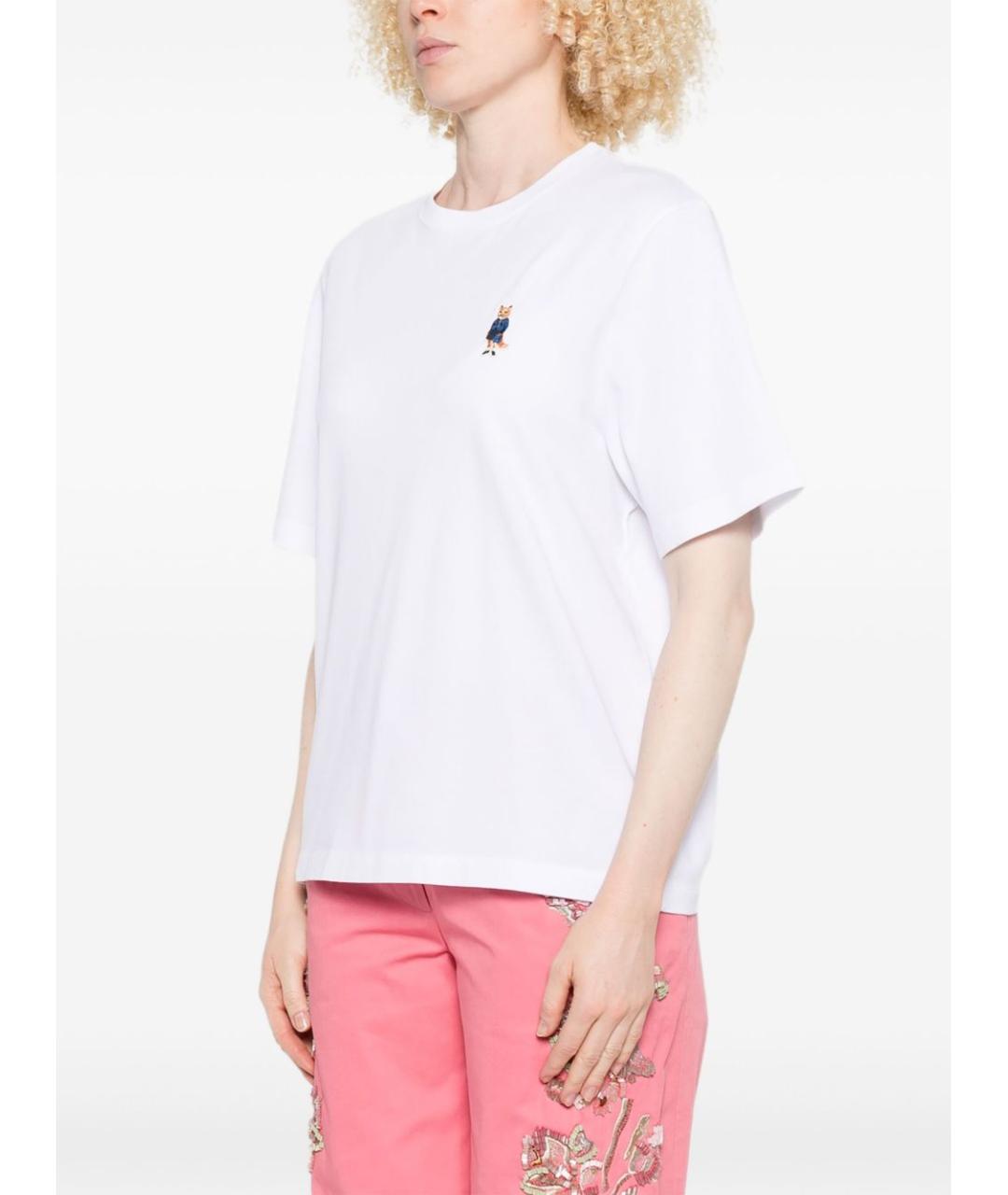 MAISON KITSUNE Белая футболка, фото 5