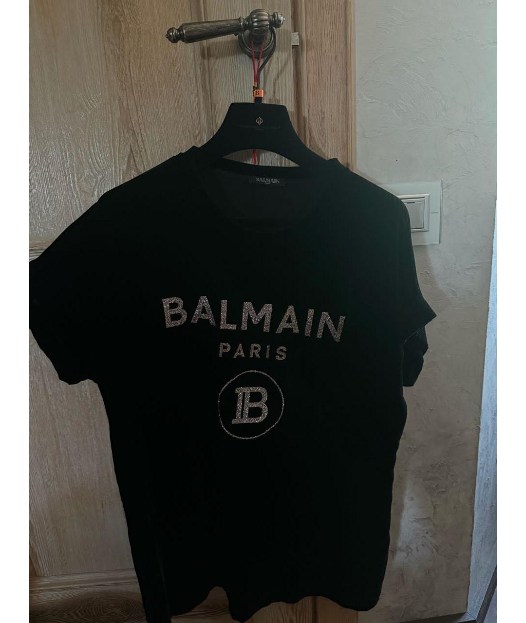BALMAIN Черная бархатная блузы, фото 4