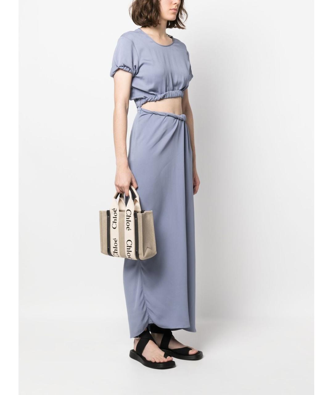 CHLOE Бежевая тканевая сумка тоут, фото 2