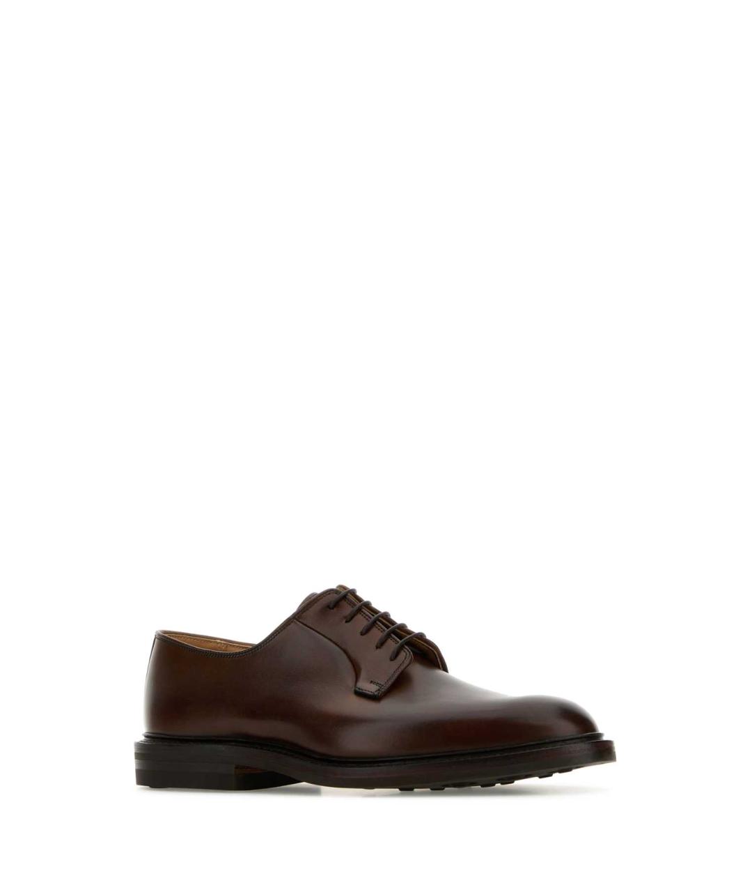 CROCKETT&JONES Коричневые кожаные низкие ботинки, фото 2