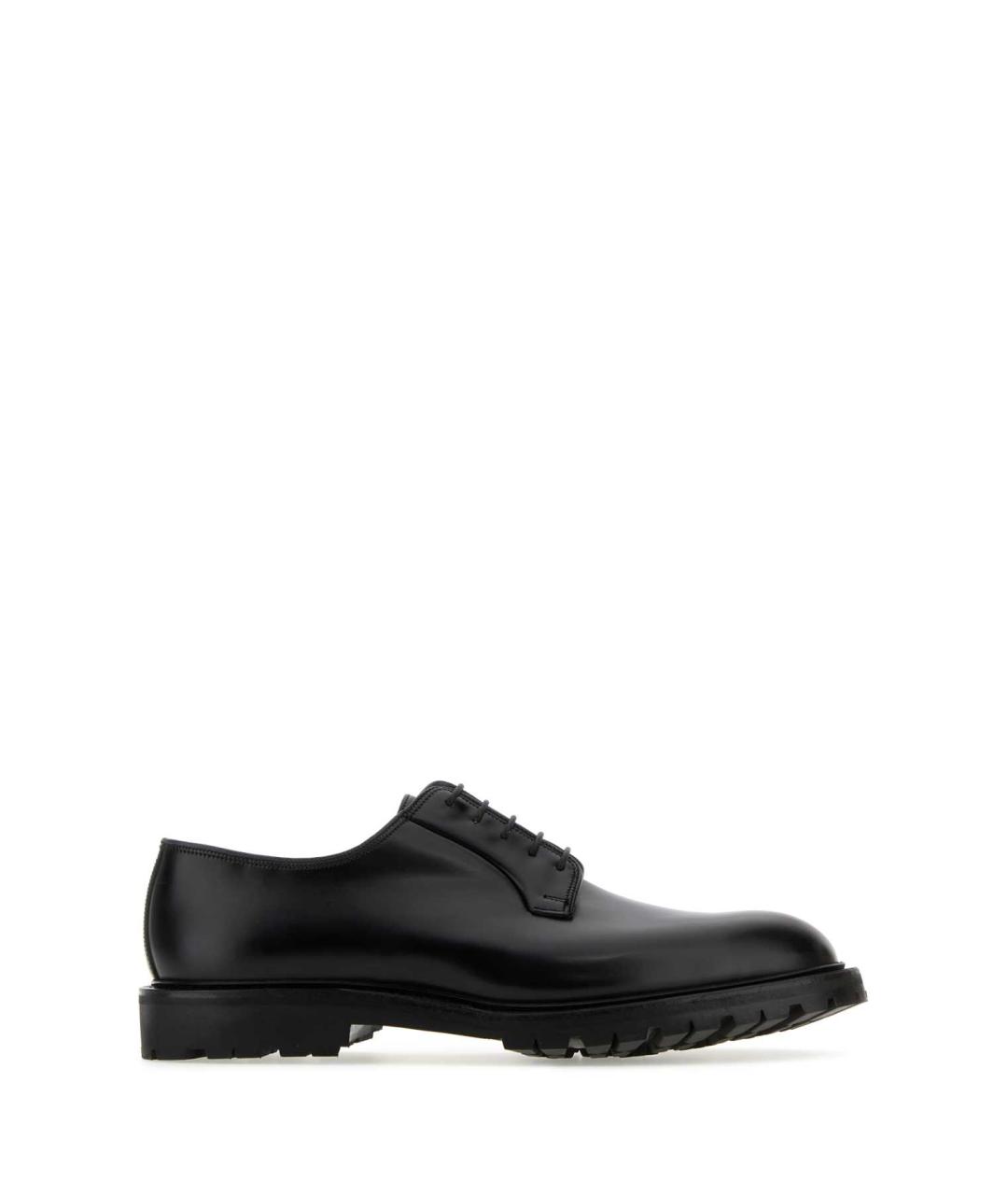 CROCKETT&JONES Черные кожаные низкие ботинки, фото 1