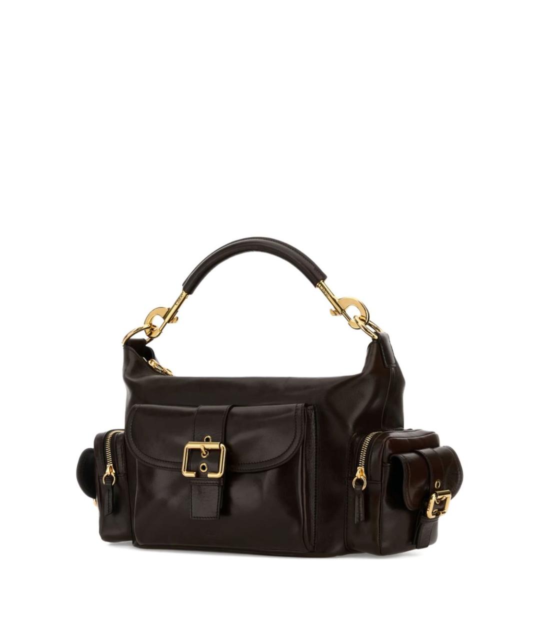 CHLOE Коричневая кожаная сумка через плечо, фото 3