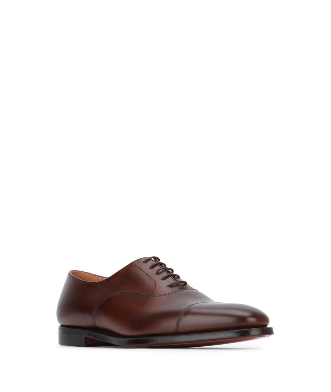 CROCKETT&JONES Коричневые кожаные низкие ботинки, фото 2