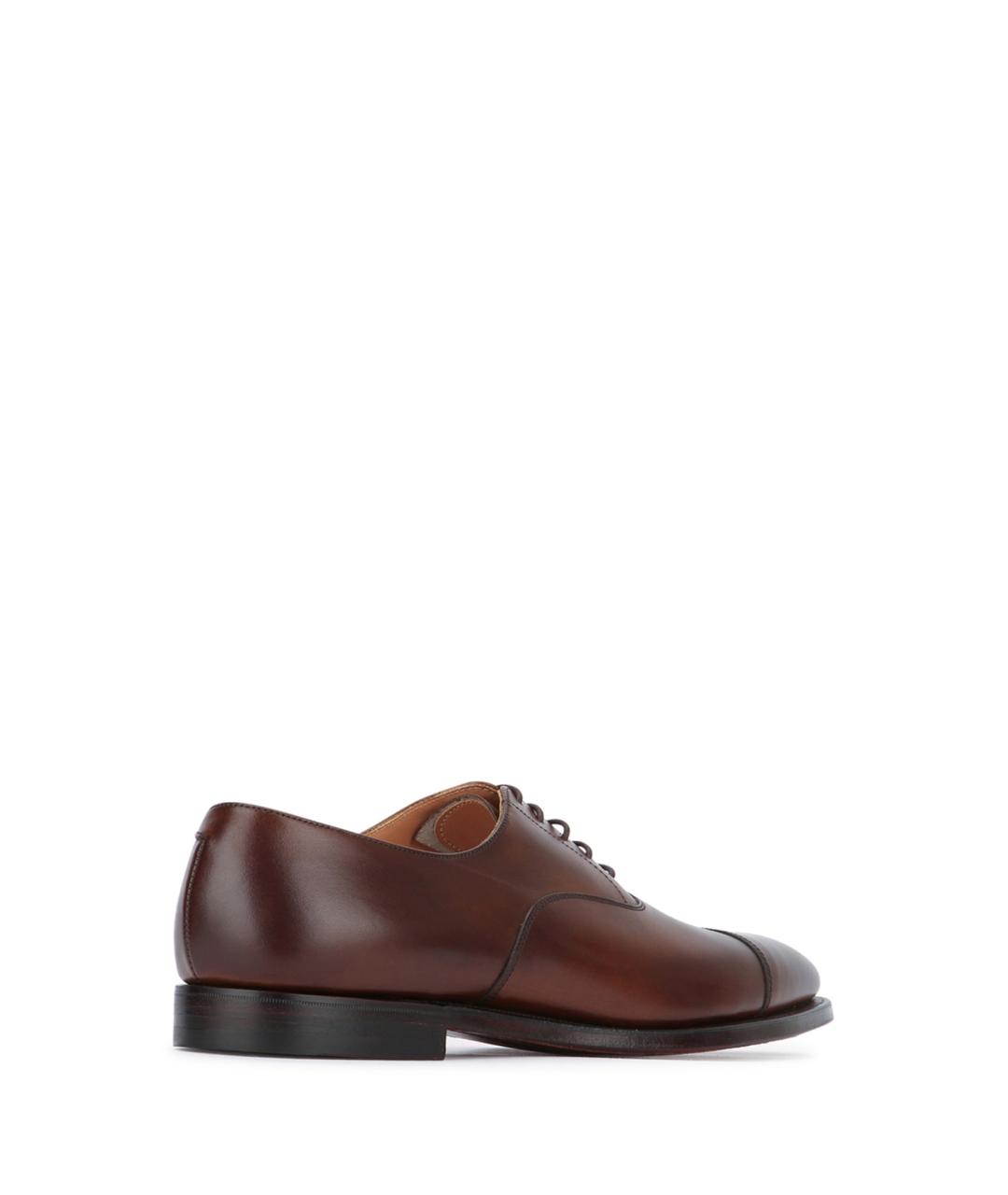 CROCKETT&JONES Коричневые кожаные низкие ботинки, фото 3