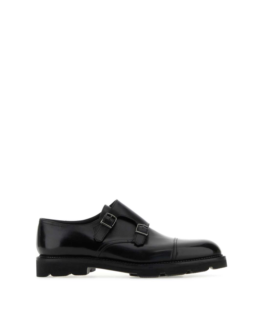 JOHN LOBB Черные кожаные низкие ботинки, фото 1