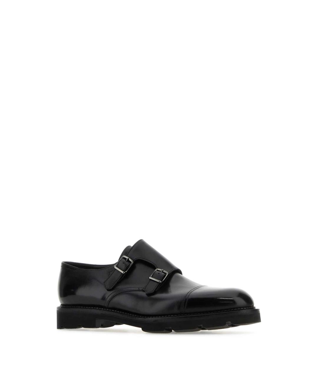 JOHN LOBB Черные кожаные низкие ботинки, фото 2