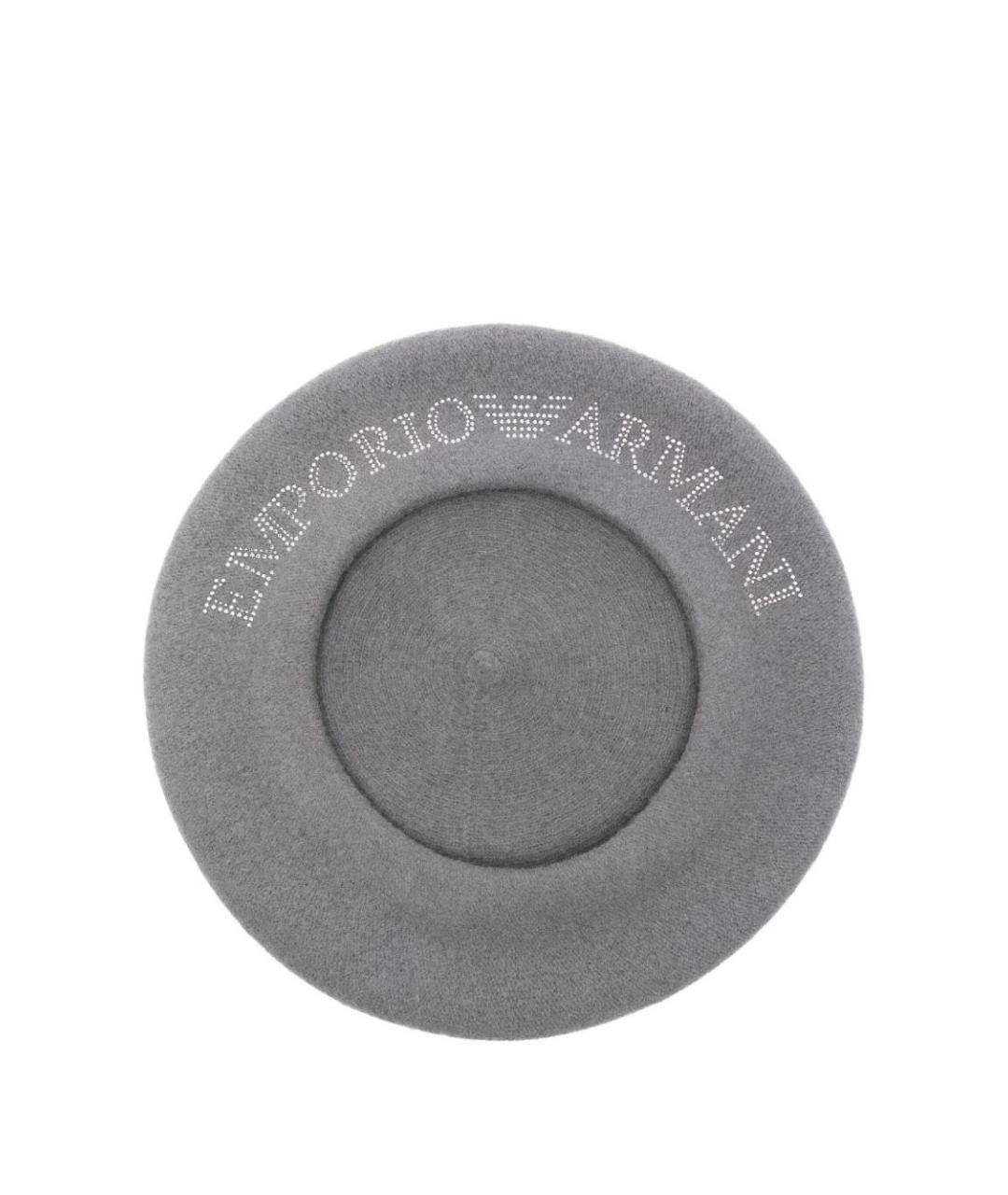 EMPORIO ARMANI Серая шерстяная шапка, фото 2