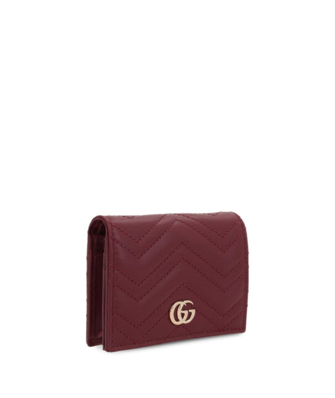 GUCCI Бордовый кожаный кошелек, фото 5
