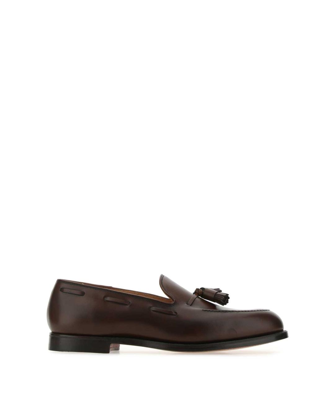 CROCKETT&JONES Коричневые кожаные лоферы, фото 1