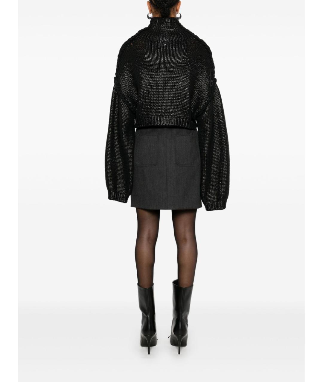 SPORTMAX Черный хлопковый джемпер / свитер, фото 3