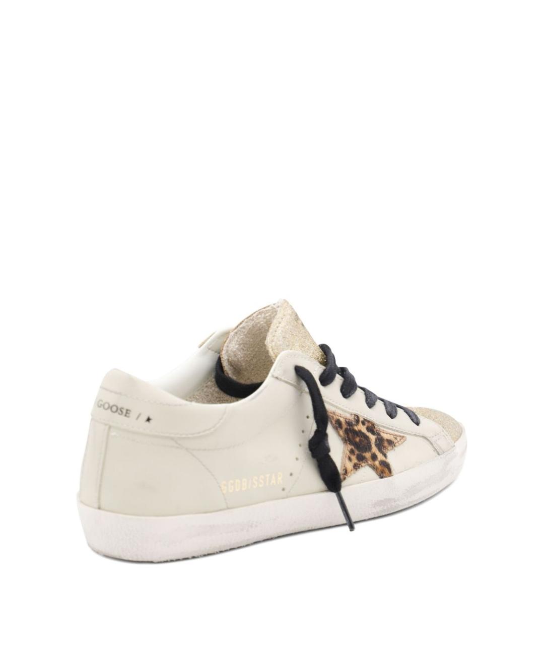 GOLDEN GOOSE DELUXE BRAND Бежевые кожаные кеды, фото 4