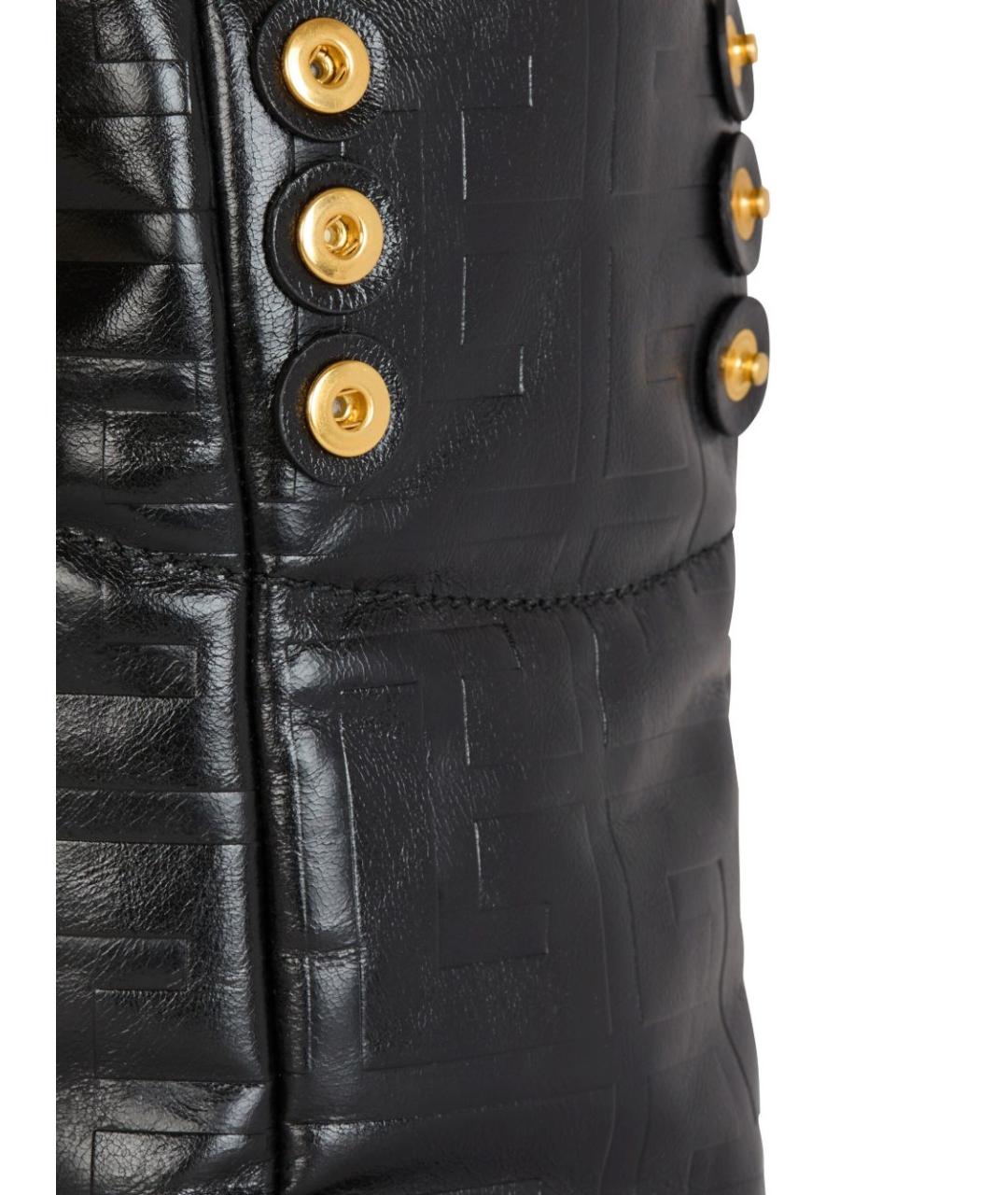 BALMAIN Черная кожаная сумка тоут, фото 2