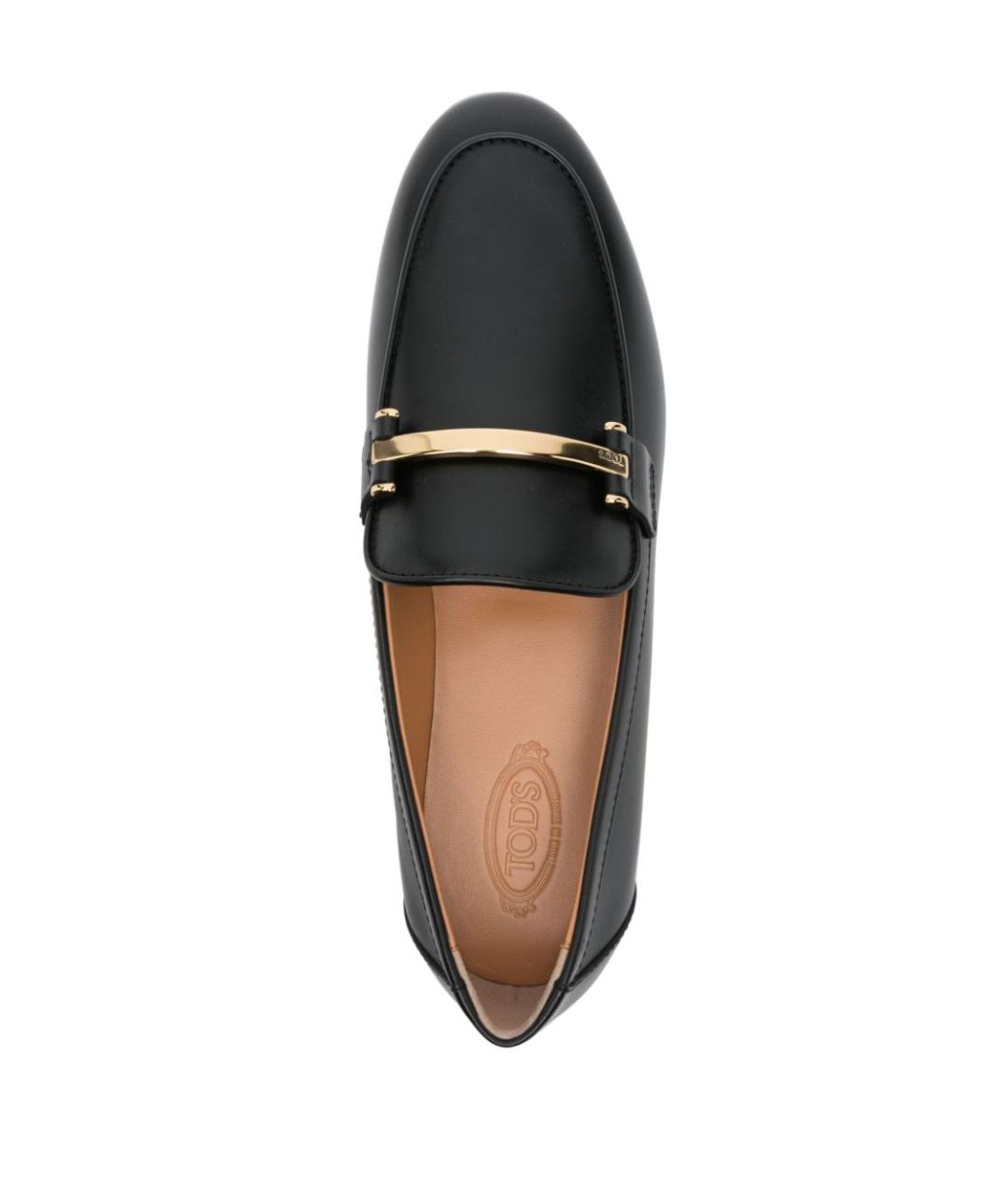 TOD'S Черные кожаные лоферы, фото 4