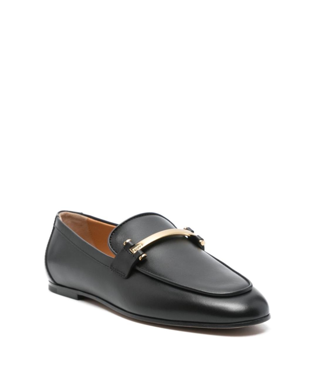 TOD'S Черные кожаные лоферы, фото 3