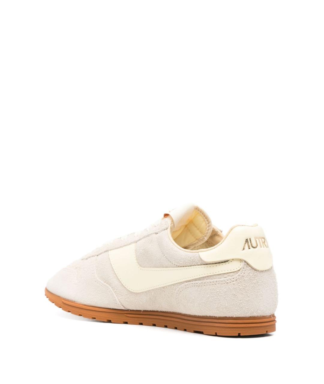 AUTRY Бежевые замшевые низкие кроссовки / кеды, фото 2