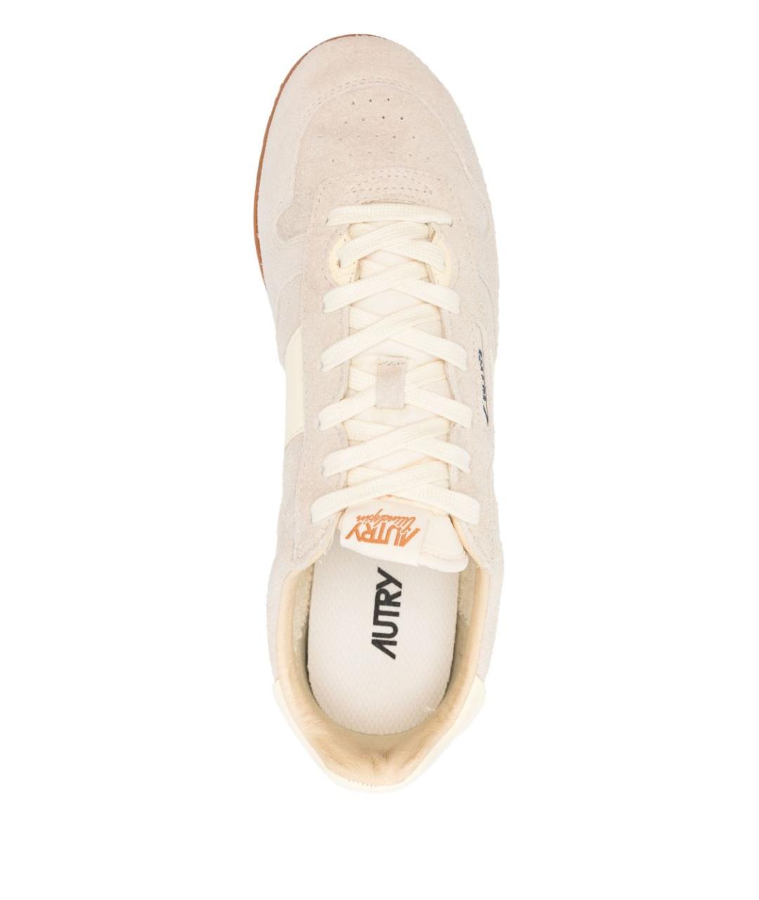 AUTRY Бежевые замшевые низкие кроссовки / кеды, фото 4