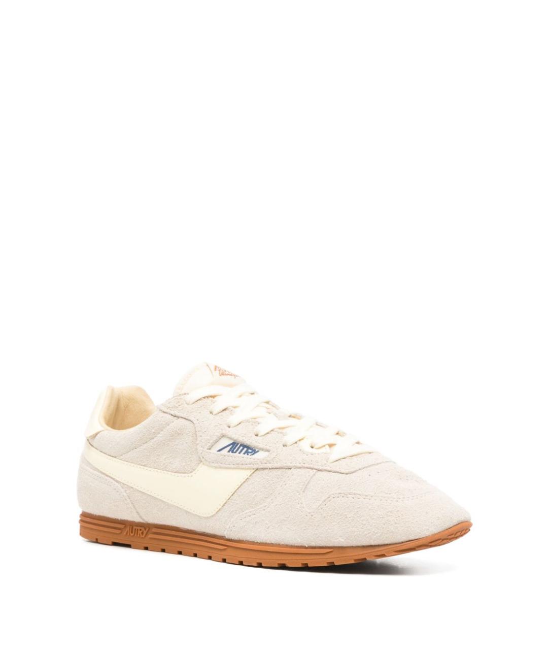 AUTRY Бежевые замшевые низкие кроссовки / кеды, фото 3