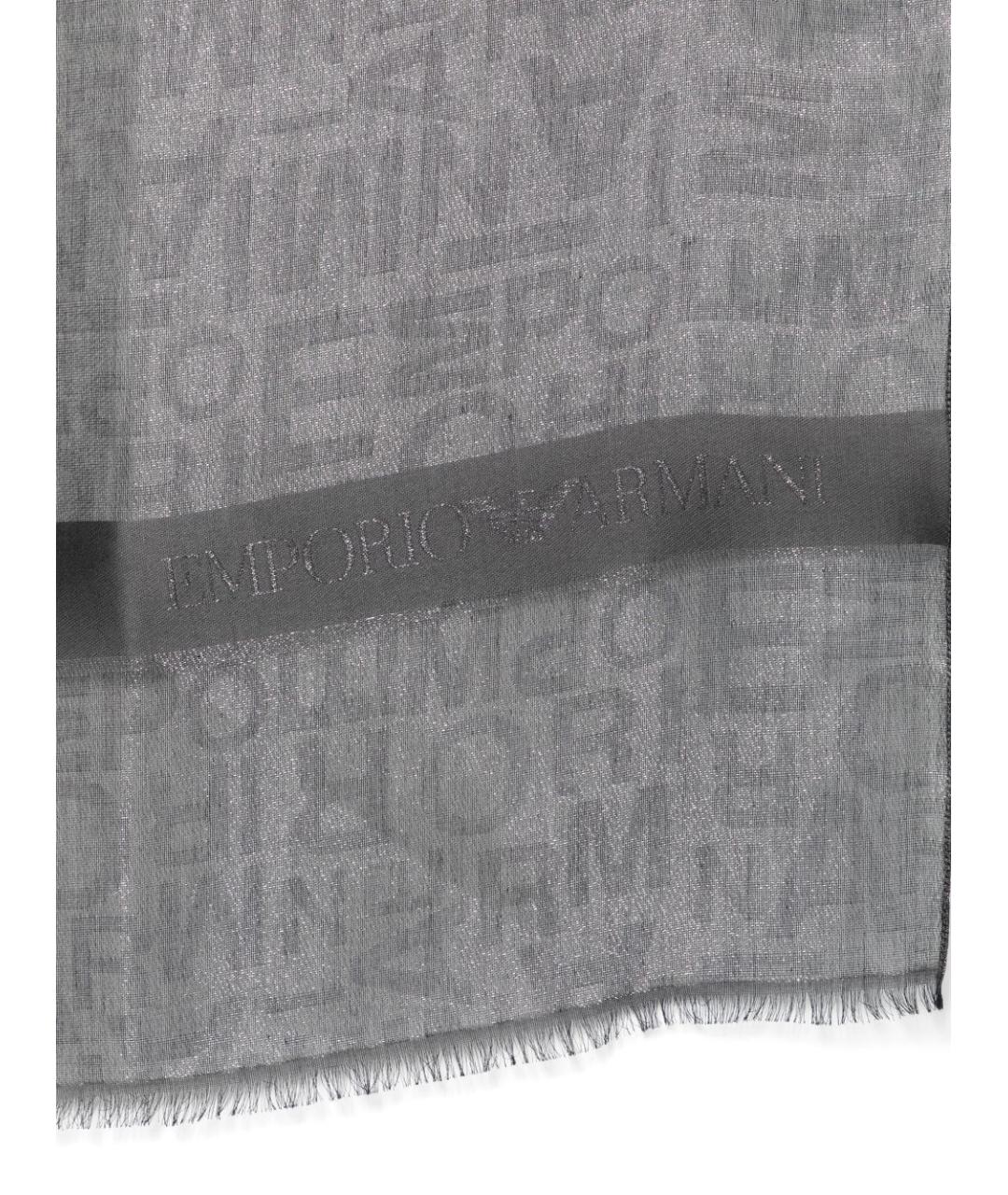 EMPORIO ARMANI Черный шарф, фото 2