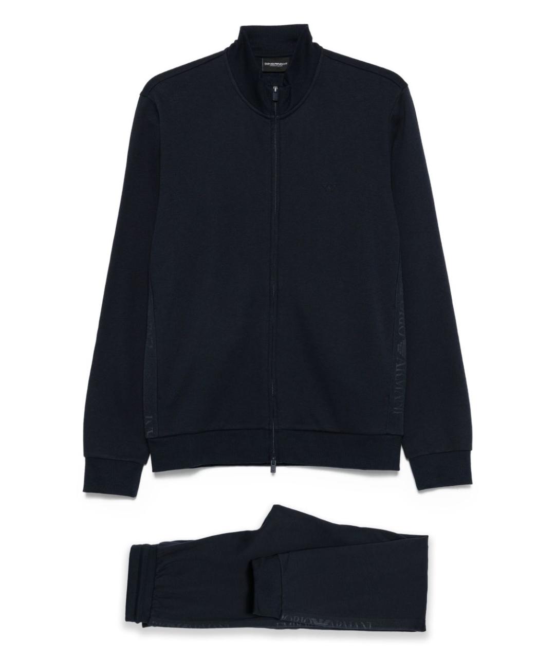 EMPORIO ARMANI Синий хлопковый спортивный костюм, фото 1