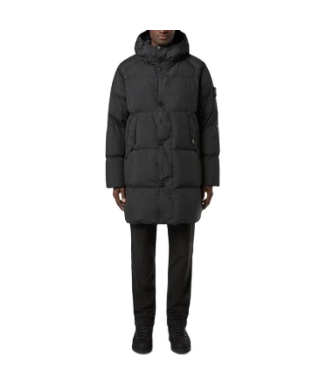 STONE ISLAND Черный пуховик, фото 3