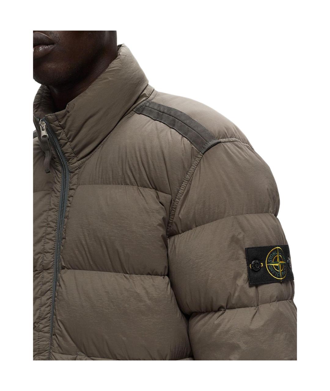 STONE ISLAND Коричневый пуховик, фото 5