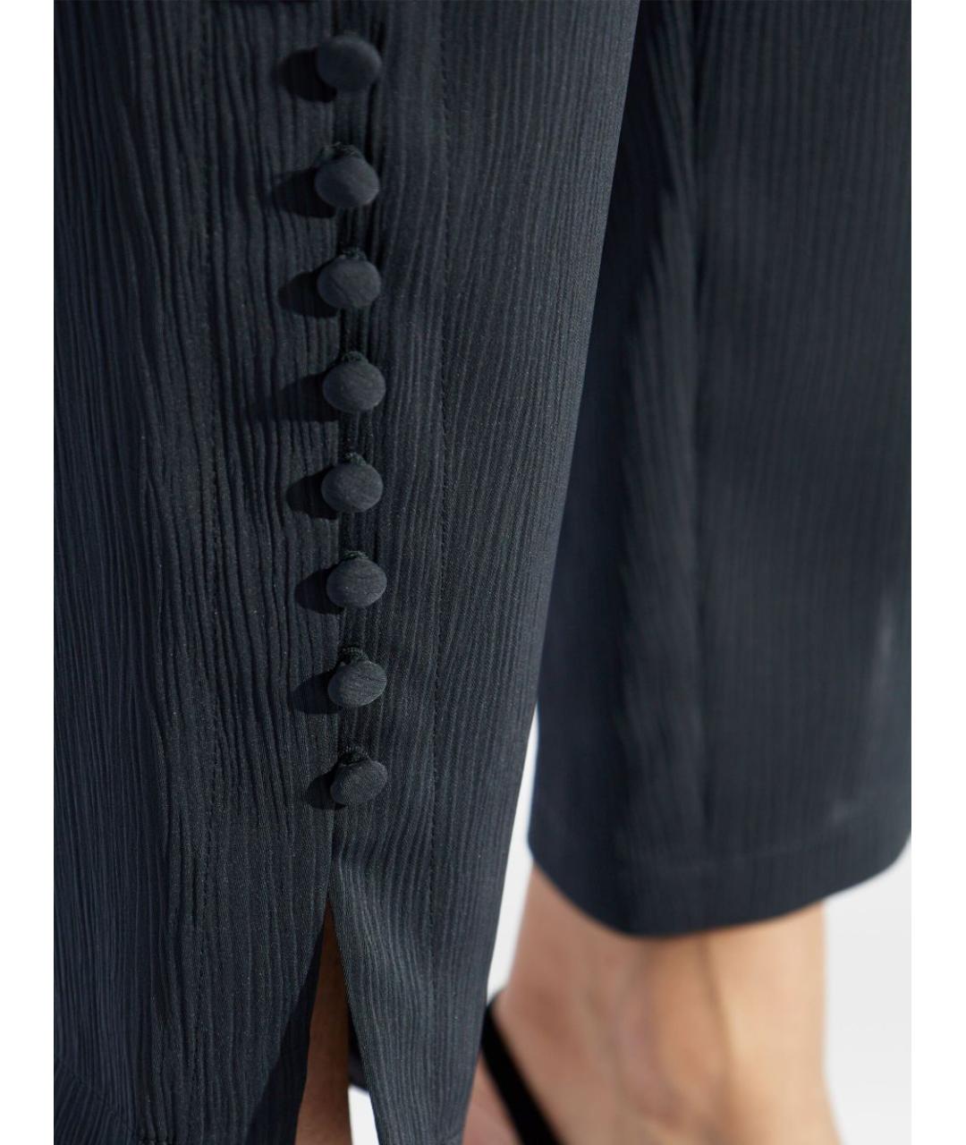 EMPORIO ARMANI Синие полиэстеровые брюки узкие, фото 4