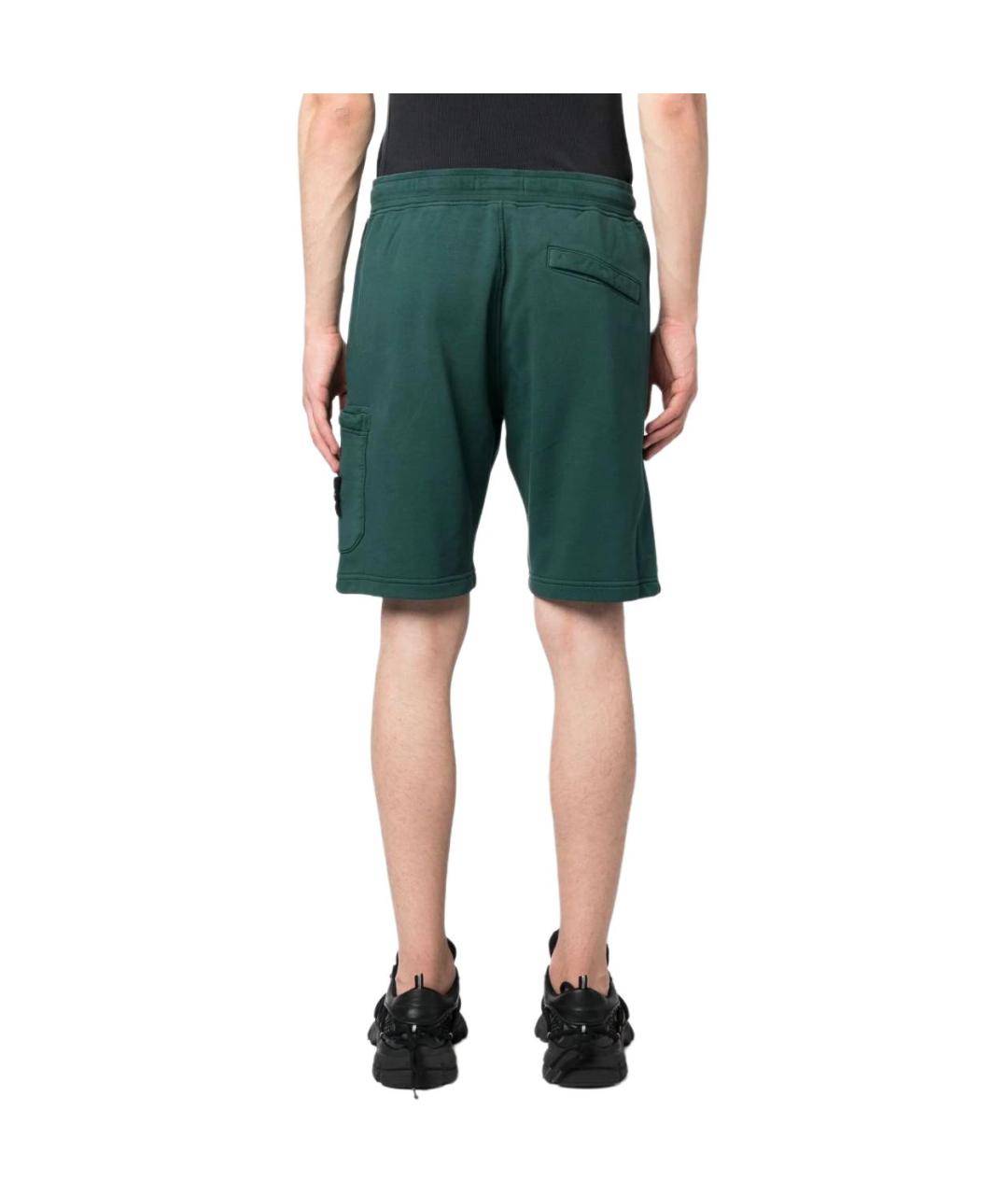 STONE ISLAND Зеленые шорты, фото 3