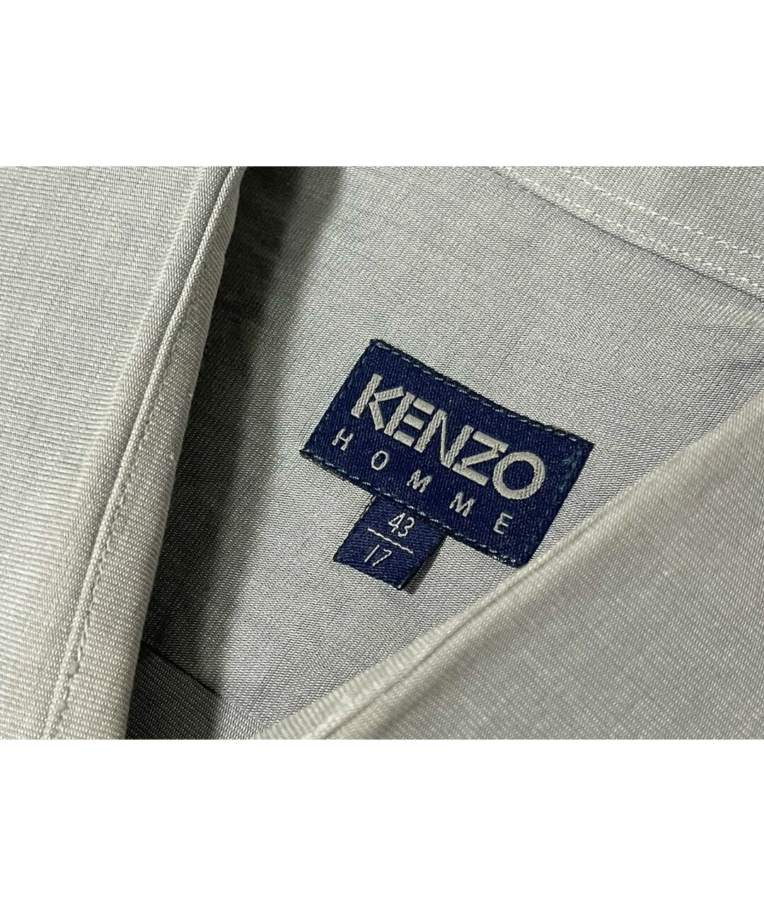 KENZO Серая хлопковая классическая рубашка, фото 4