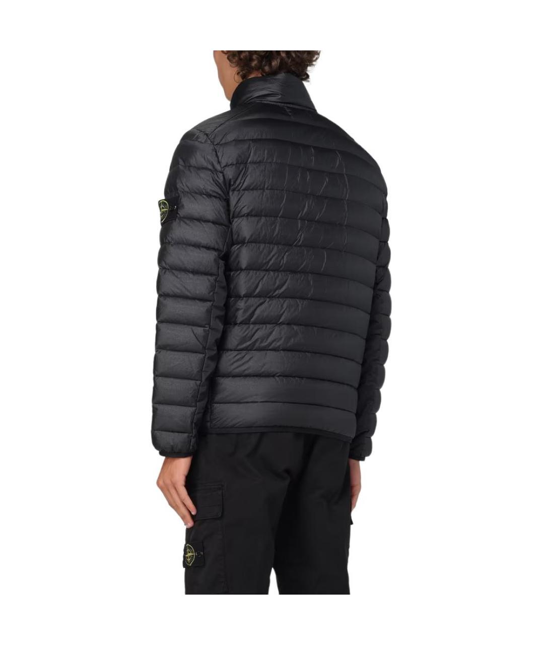 STONE ISLAND Черный пуховик, фото 4